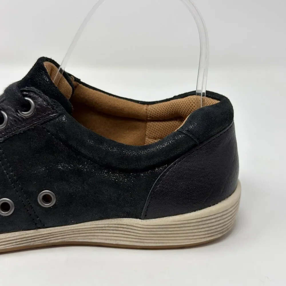 Montana Artisan Crafted Black Leather Comfort Sneakers Women’s 7M Style 4015522